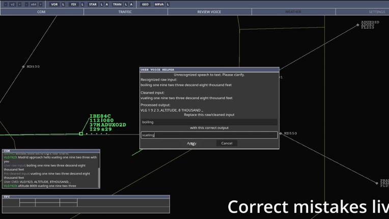 VoiceATC Simulator screenshot