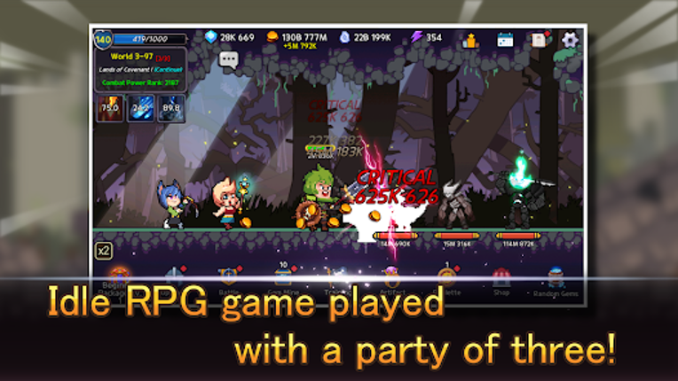 Idle Tank, DPS, and Healer screenshot