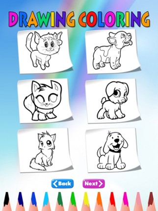 Puppy Kitten Coloring Book - Painting and Drawing screenshot