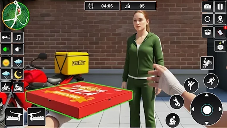 Pizza Delivery Bike Games 3D Image