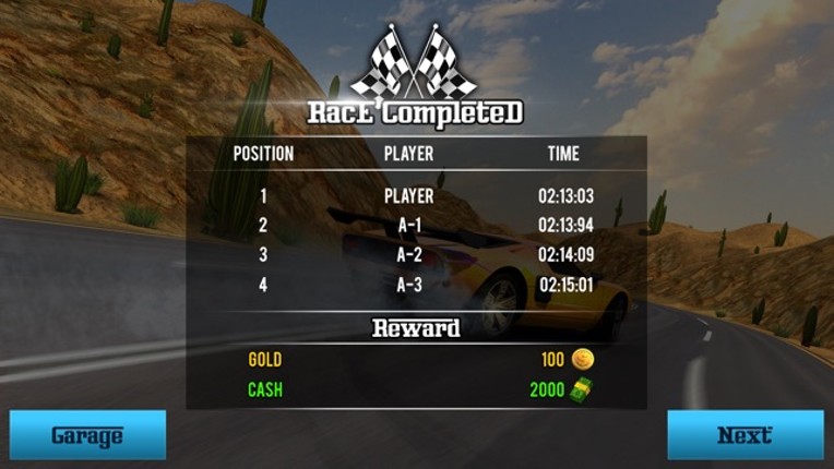 Fast Racing Car Simulator 3D - Winter Race 2017 screenshot