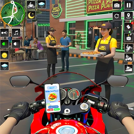 Pizza Delivery Bike Games 3D Image