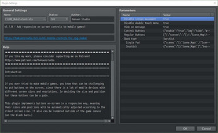 Hakuen Studio Mobile Controls for RPG Maker MV-MZ screenshot