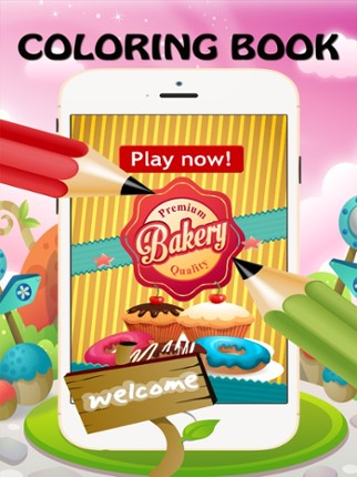 Valentine Cup Cake Bakery Coloring Book For Kids screenshot