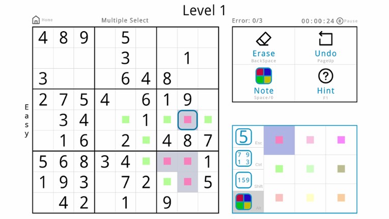 Minimalist Sudoku screenshot