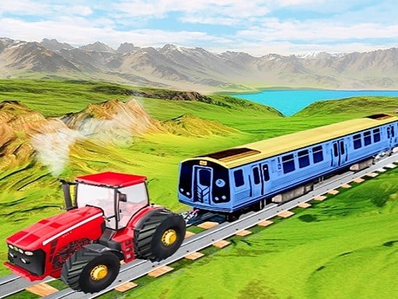 Chain tractor train towing game Game Cover