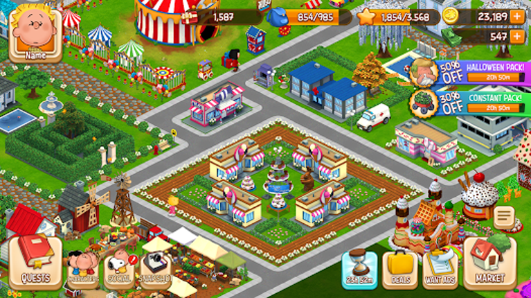 Snoopy's Town Tale CityBuilder screenshot