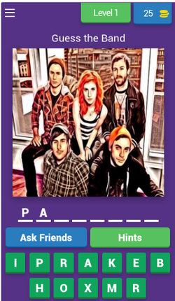 Guess The Band Quiz Game Image