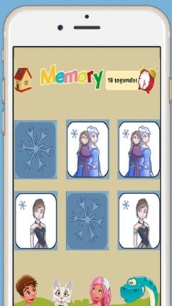 Memory game for girls: Ice Princess - learning game for girls screenshot