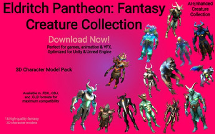 Eldritch Pantheon: Fantasy Creature Collection 3D Model screenshot