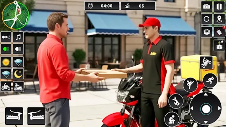 Pizza Delivery Bike Games 3D screenshot