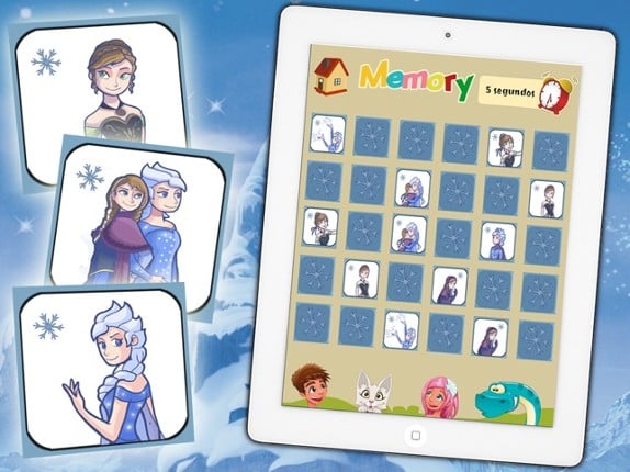 Memory game for girls: Ice Princess - learning game for girls screenshot