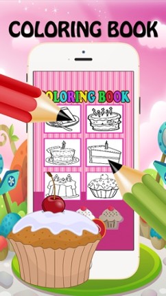 Valentine Cup Cake Bakery Coloring Book For Kids screenshot