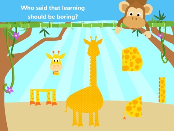Fun Jungle Animals - Puzzles and Stickers for Kids Image