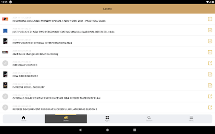 FIBA iRef Library screenshot