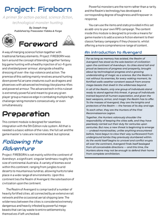 Games like Primer for Project: Fireborn