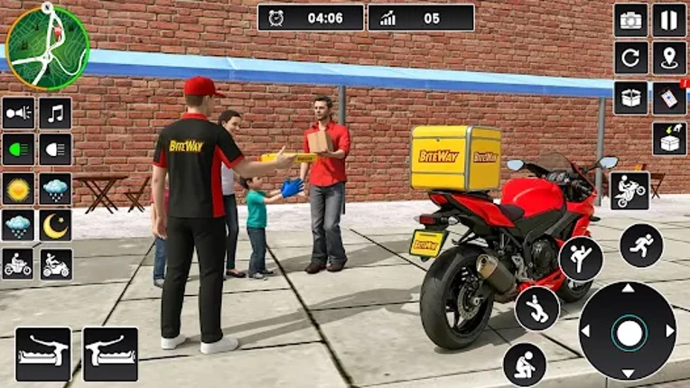 Pizza Delivery Bike Games 3D Image