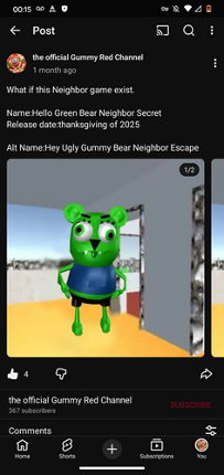 Hello Green Bear. Neighbor Escape Image