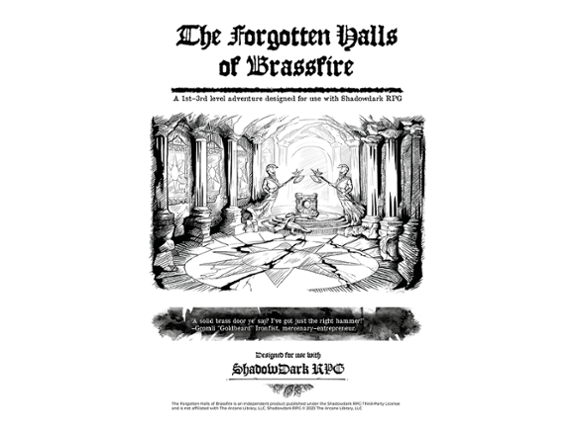 Shadowdark: The Forgotten Halls of Brassfire Game Cover