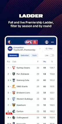 AFL Live Official App Image