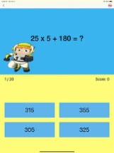 Fourth Grade Math Quiz Image