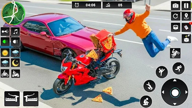 Pizza Delivery Bike Games 3D screenshot