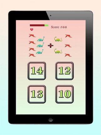 Kindergarten Math Addition Dinosaur World Quiz Worksheets Educational Puzzle Game is Fun for Kids Image