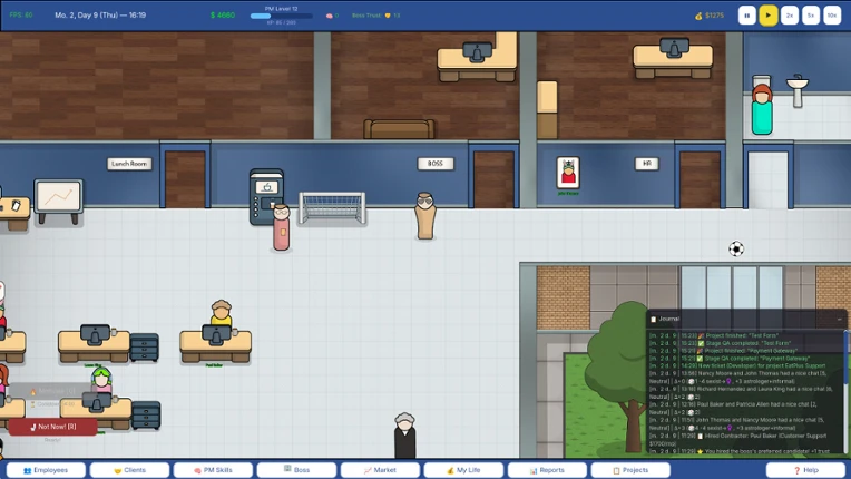 Project manager SIM screenshot