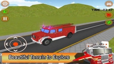 Stunts Flying FireTruck 3D Image