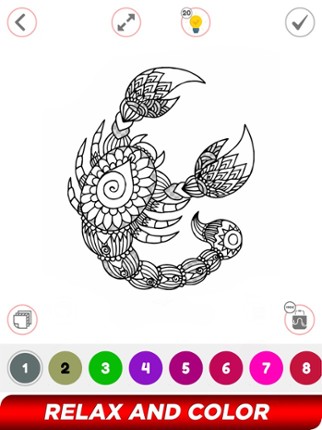 Tattoo Paint By Number Book screenshot