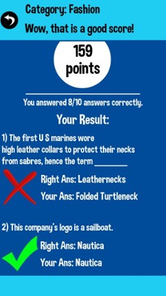 Trivia Quizzes screenshot