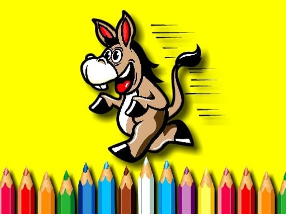 BTS Donkey Coloring Book Image