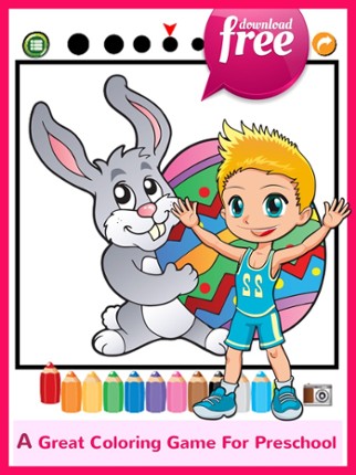 Happy Easter Coloring Book: Education Games Free For Kids And Toddlers! Image
