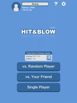 Hit＆Blow Online (Bulls & Cows) Image
