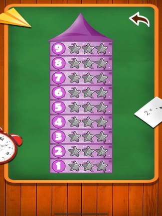 Multiplication table math game screenshot