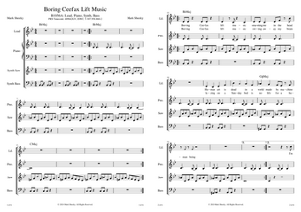 Sheet Music & Lyrics: Secret Electric Sorcery screenshot