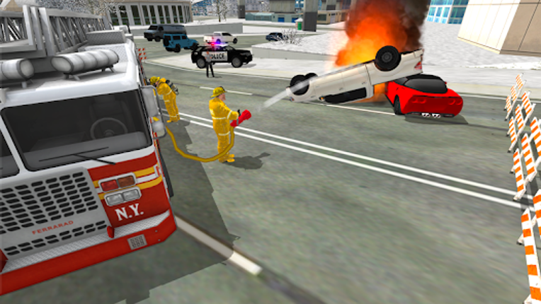 Fire Truck Rescue Simulator screenshot