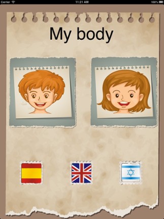 My Body english spanish hebrew screenshot