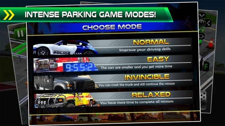 Police Emergency Car Parking Simulator - 3D Bus Driving Test & Truck Park Racing Games Image