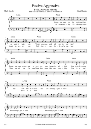 Sheet Music & Lyrics: Secret Electric Sorcery Image