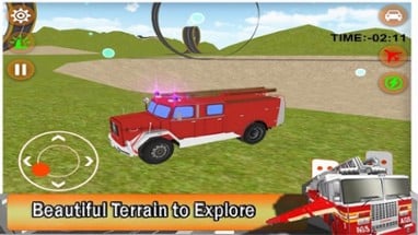 Stunts Flying FireTruck 3D Image