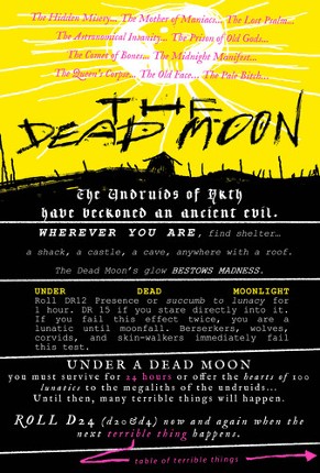 The Dead Moon - Miserable MÖRK BORG Module Image