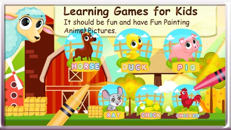 Animal Vocab &amp; Coloring - The artstudio for kids screenshot
