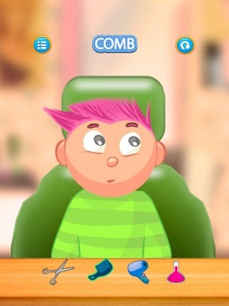 Child game / Pink hair cut Image