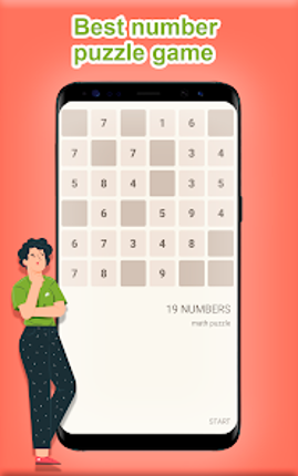 19 numbers. Math puzzle Image