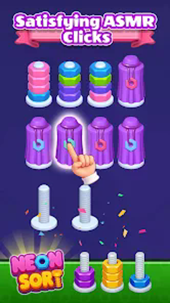 Neon Sort: Nut & Bolt 3D Image