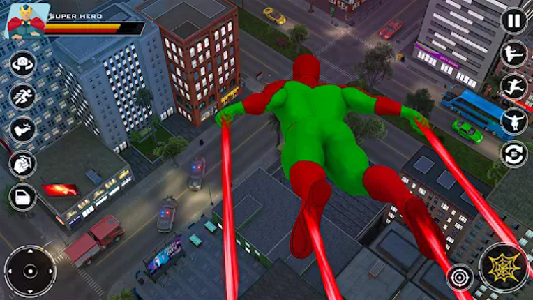 Spider Flying Rope Hero Games screenshot