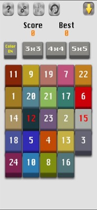 Number Slide-15 Fifteen puzzle screenshot