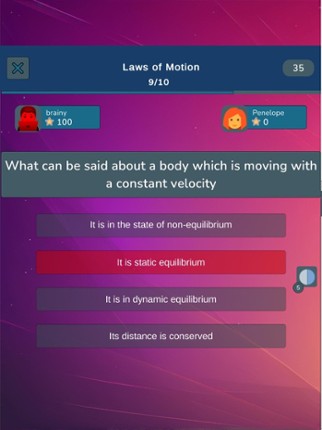 Physics Knowledge Quiz screenshot
