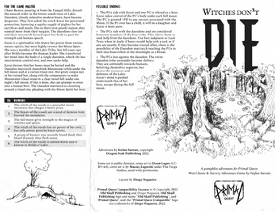 Primal Quest - Witches Don't Die & The Demon From The Depths Image